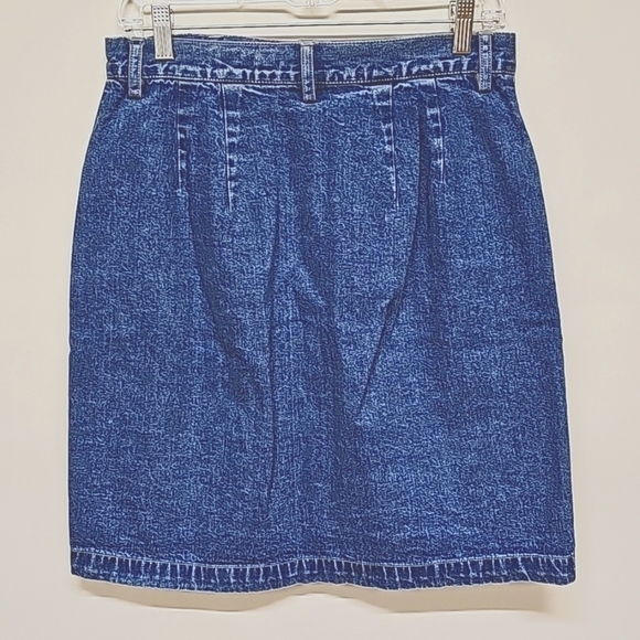 Eddie Bauer button front vintage 90's denim skirt, Size 10 - Picture 3 of 6